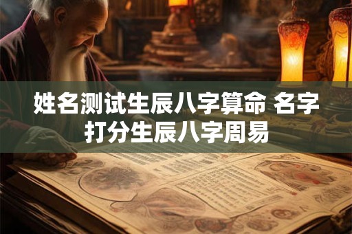 姓名测试生辰八字算命 名字打分生辰八字周易