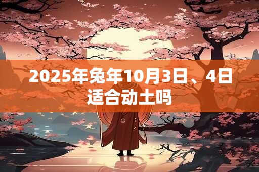 2026年兔年10月3日、4日适合动土吗
