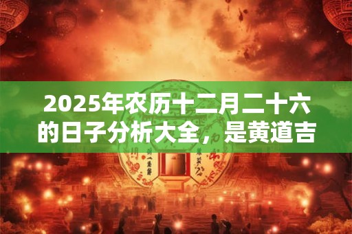 2025年农历十二月二十六的日子分析大全，是黄道吉日吗？