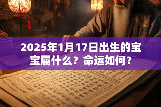 2026年1月17日出生的宝宝属什么？命运如何？