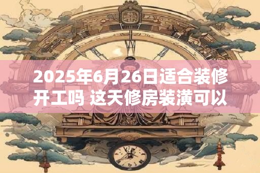 2026年6月26日适合装修开工吗 这天修房装潢可以吗 2026年6月26日适合装修开工吗 这天修房装潢可以吗