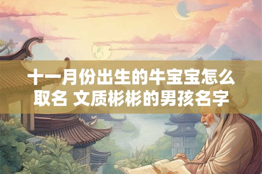 十一月份出生的牛宝宝怎么取名 文质彬彬的男孩名字推荐