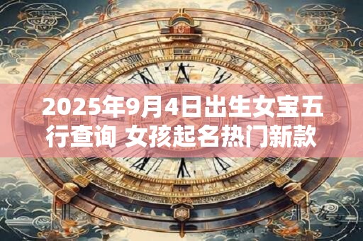 2025年9月4日出生女宝五行查询 女孩起名热门新款