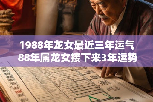 1988年龙女最近三年运气 88年属龙女接下来3年运势发展如何