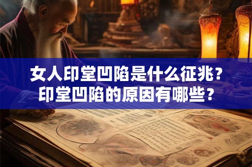 女人印堂凹陷是什么征兆？印堂凹陷的原因有哪些？