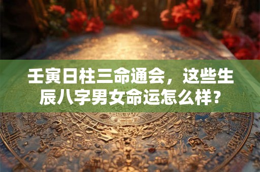 壬寅日柱三命通会，这些生辰八字男女命运怎么样？