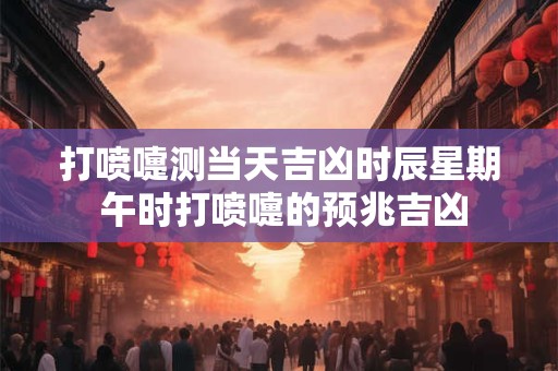 打喷嚏测当天吉凶时辰星期 午时打喷嚏的预兆吉凶