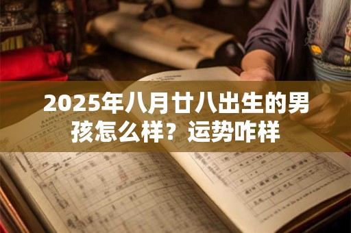 2025年八月廿八出生的男孩怎么样？运势咋样