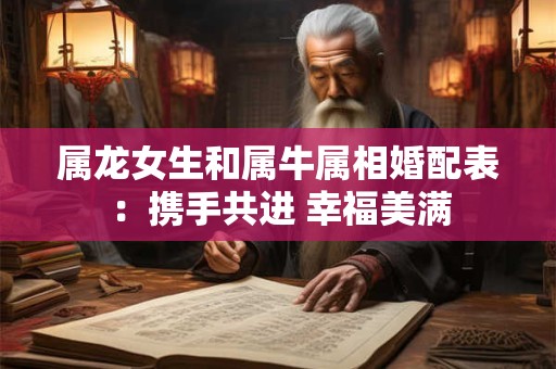 属龙女生和属牛属相婚配表：携手共进 幸福美满