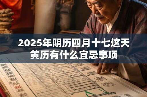 2026年阴历四月十七这天黄历有什么宜忌事项