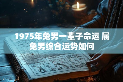 1975年兔男一辈子命运 属兔男综合运势如何