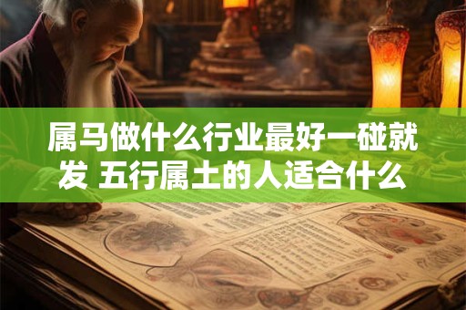 属马做什么行业最好一碰就发 五行属土的人适合什么行业