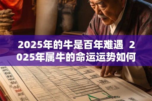 2025年的牛是百年难遇  2025年属牛的命运运势如何