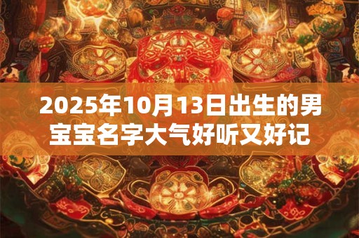 2025年10月13日出生的男宝宝名字大气好听又好记