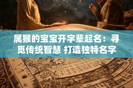 属猴的宝宝开字辈起名：寻觅传统智慧 打造独特名字