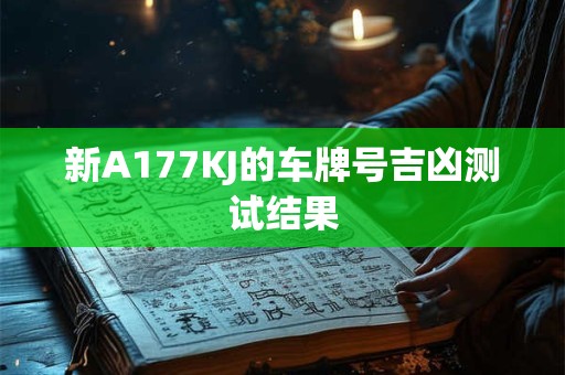 新A177KJ的车牌号吉凶测试结果