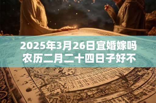 2025年3月26日宜婚嫁吗 农历二月二十四日子好不好