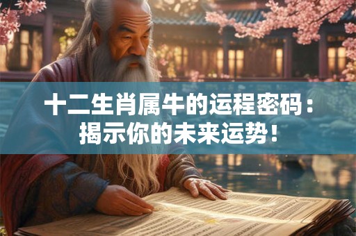 十二生肖属牛的运程密码：揭示你的未来运势！