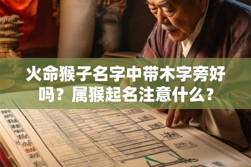 火命猴子名字中带木字旁好吗？属猴起名注意什么？