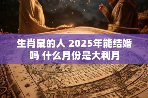 生肖鼠的人 2025年能结婚吗 什么月份是大利月