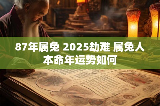 87年属兔 2025劫难 属兔人本命年运势如何