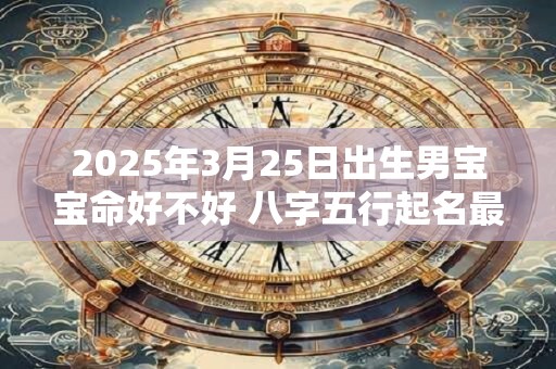 2025年3月25日出生男宝宝命好不好 八字五行起名最全款