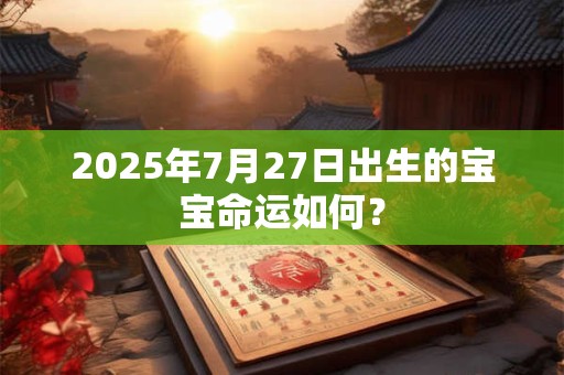 2025年7月27日出生的宝宝命运如何? 2025年7月27日出生的宝宝命运如何?