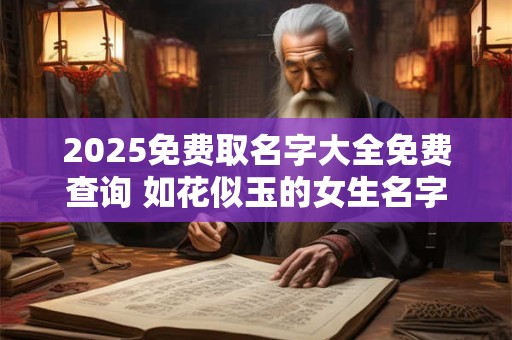 2025免费取名字大全免费查询 如花似玉的女生名字2025