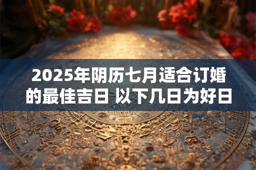 2025年阴历七月适合订婚的最佳吉日 以下几日为好日子