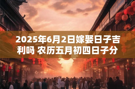 2025年6月2日嫁娶日子吉利吗 农历五月初四日子分析
