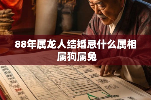 88年属龙人结婚忌什么属相 属狗属兔