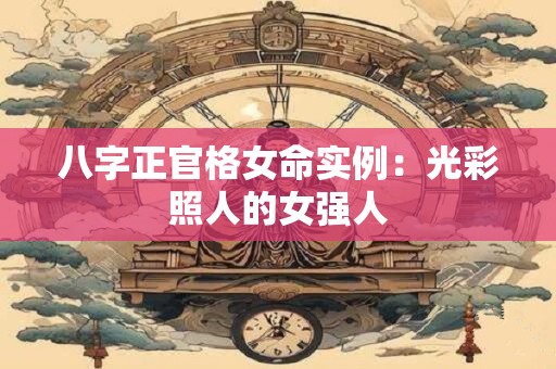 八字正官格女命实例：光彩照人的女强人