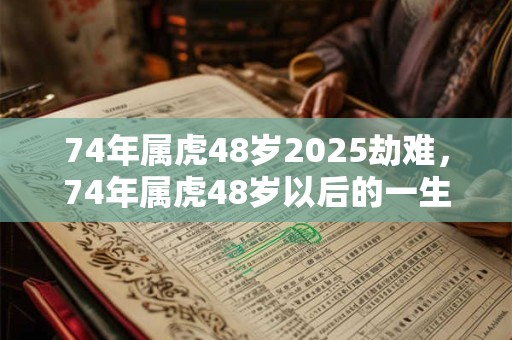74年属虎48岁2025劫难，74年属虎48岁以后的一生命运