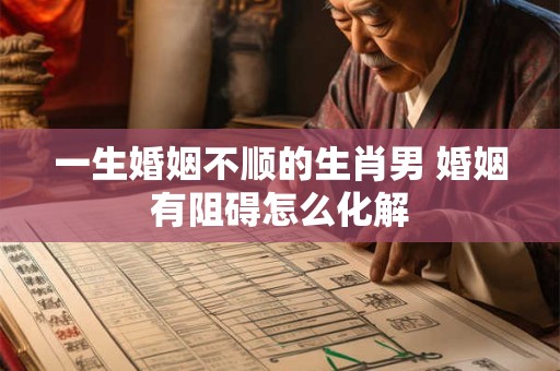 一生婚姻不顺的生肖男 婚姻有阻碍怎么化解