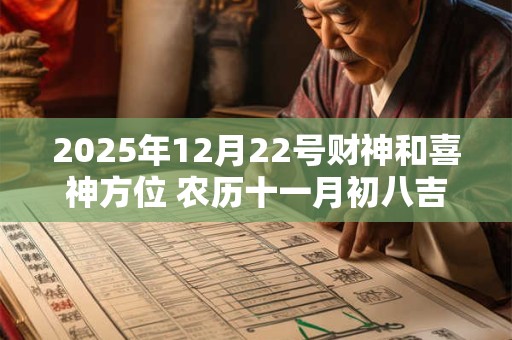 2025年12月22号财神和喜神方位 农历十一月初八吉时查询