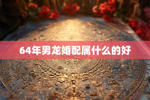 64年男龙婚配属什么的好
