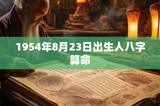 1954年8月23日出生人八字算命