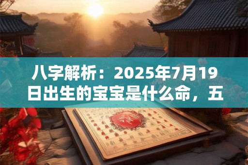 八字解析：2025年7月19日出生的宝宝是什么命，五行缺什么