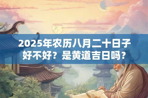 2025年农历八月二十日子好不好？是黄道吉日吗？