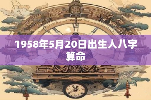 1958年5月20日出生人八字算命