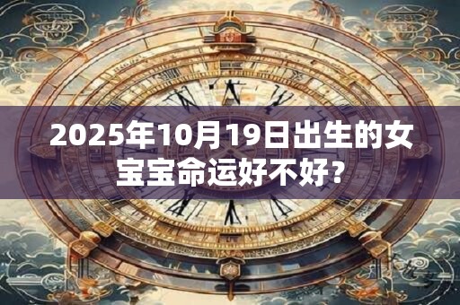 2025年10月19日出生的女宝宝命运好不好？