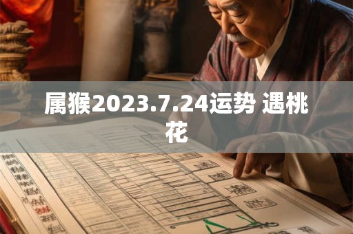 属猴2023.7.24运势 遇桃花
