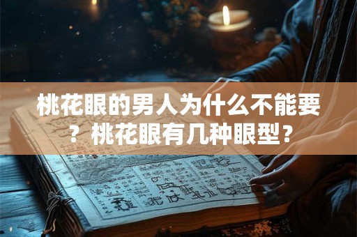 桃花眼的男人为什么不能要？桃花眼有几种眼型？