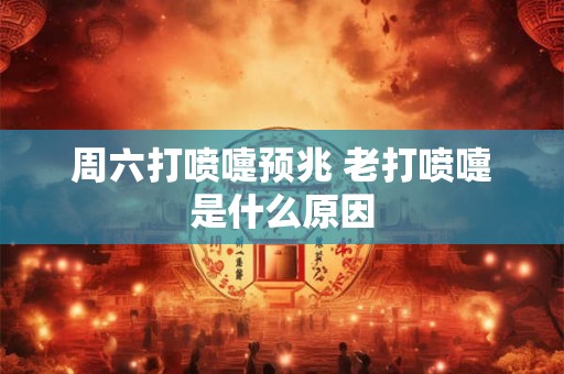 周六打喷嚏预兆 老打喷嚏是什么原因 周六打喷嚏预兆 老打喷嚏是什么原因