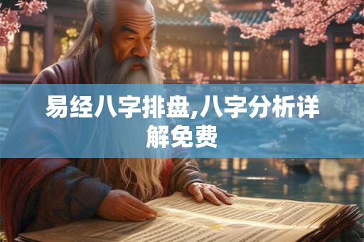 易经八字排盘,八字分析详解免费