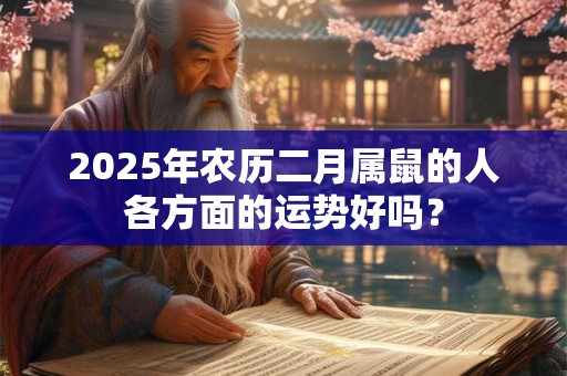2025年农历二月属鼠的人各方面的运势好吗？