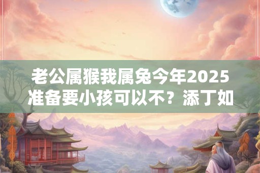 老公属猴我属兔今年2025准备要小孩可以不？添丁如何