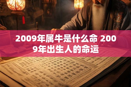 2009年属牛是什么命 2009年出生人的命运 2009年属牛是什么命 2009年出生人的命运