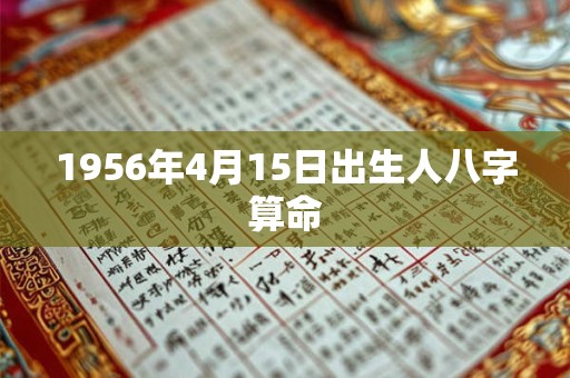 1956年4月15日出生人八字算命 1956年4月15日出生人八字算命