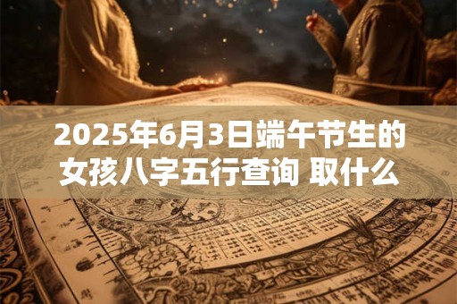 2025年6月3日端午节生的女孩八字五行查询 取什么名字吉利